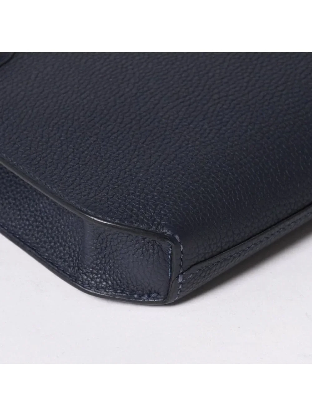 Hermes Clutch Kelly Depeches 25 Bleu Nuit Silver